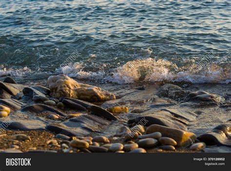Pebble Stones On Sea Image And Photo Free Trial Bigstock