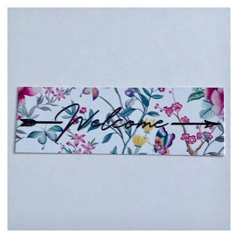 Welcome Pretty Floral Chic Sign Wall Plaque Or Hanging The Renmy