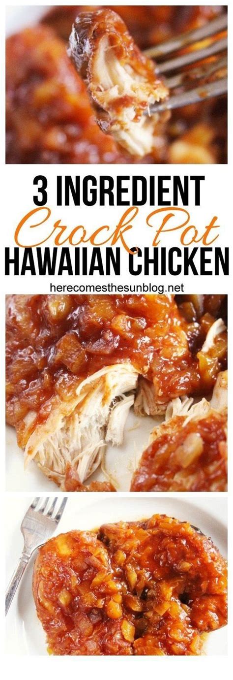 Crockpot boneless chicken breast recipes healthy. 3 Ingredient Crock Pot Hawaiian Chicken | Recipe | Food ...