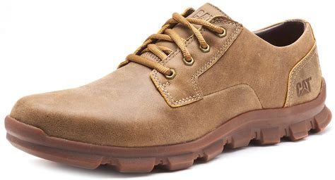 Caterpillar Cat Intent Leather Lace Up Shoes Beaned Light Brown