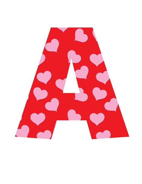 Valentine Large Printable Alphabet Alphabet Printables Valentines Day Bulletin Board Letter