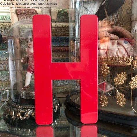 H Is For Happy Red Plastic Letter H Etsy Plastic Letters
