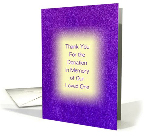The raffle was a huge success and we are now well on our way to purchasing the much needed care equipment. Thank you for donation in memory of our loved one card ...
