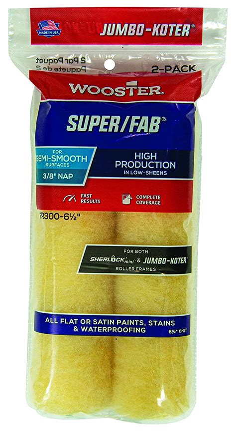 Wooster Brush Rr300 6 12 Jumbo Koter Superfab Roller 38 Inch Nap 2 Pack 6 12 Inch Amazon