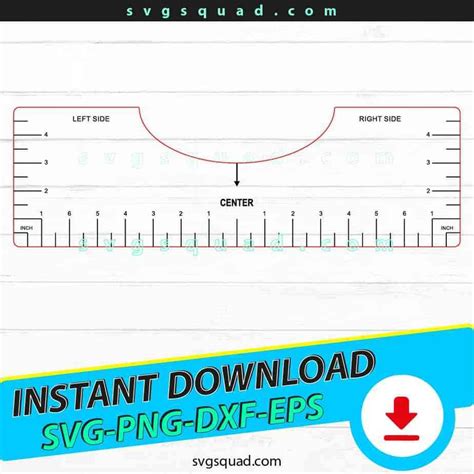 T Shirt Ruler SVG - Tee Shirt Ruler Placement Guide Template - SvgSquad