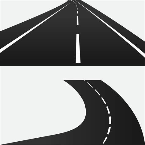 Collection Of Road Vector Design Pack Of Paved Road Vector Asphalt