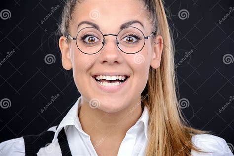 Nerd Woman Stock Photo Image Of Geek Girl Expressing 44501808