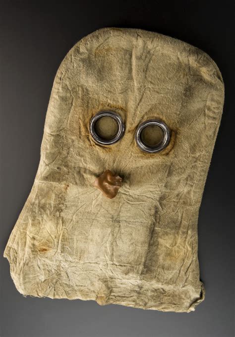 An Early Type Of British Gas Mask Used During Ww1 Known As A Ph Helmet