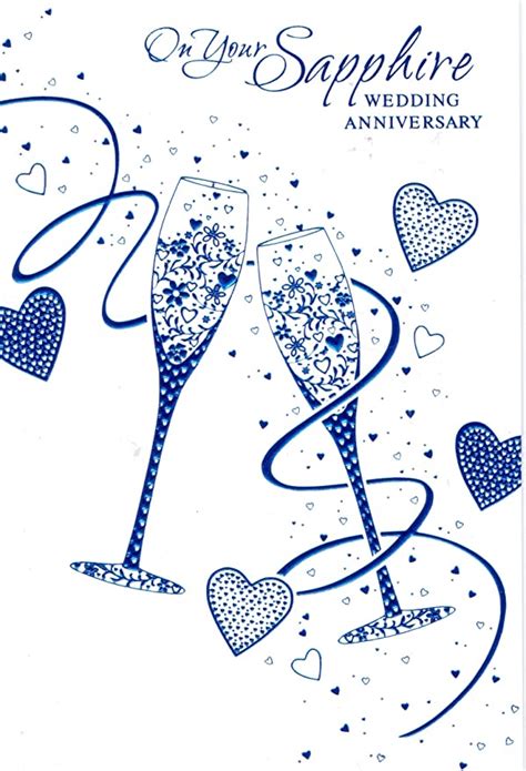 On Your Sapphire Wedding Anniversary 45th Anniversary Card