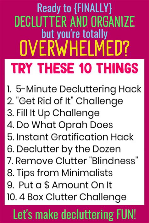 After following these genius tips, it can be. Declutter and Organize! 10 Easy Decluttering & Organizing ...
