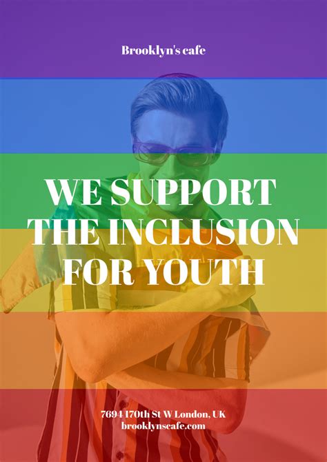 Lgbt Inclusion Support Awareness Online Poster A2 Template Vistacreate