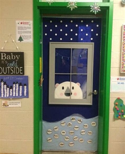 55 Amazing Ideas For Winter And Holiday Classroom Doors