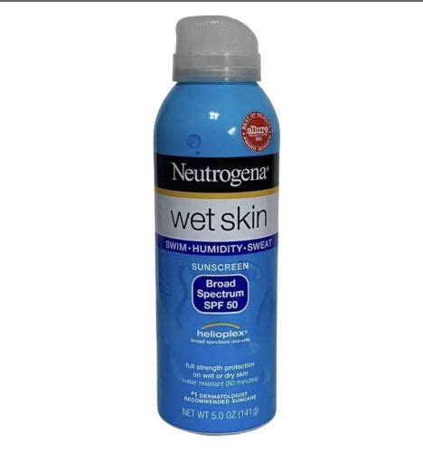 Neutrogena Wet Skin Sunscreen Spray Broad Spectrum Spf 50 Sweat Water Resistant Ebay