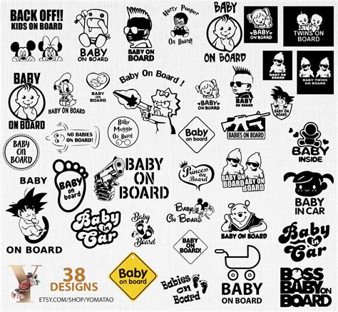 Baby On Board Svg Car Decal Svg New Baby Svg Baby On Board Etsy Canada