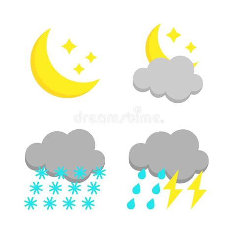 Conjunto De Iconos De Clima Vector Ilustraci N Del Vector Ilustraci N