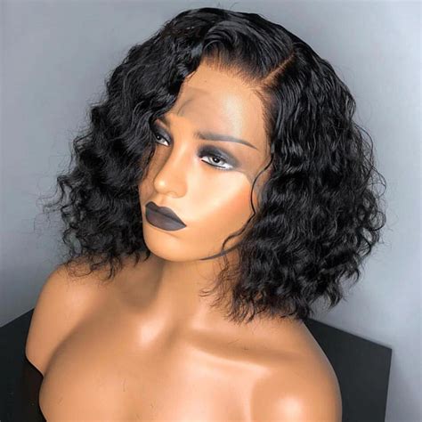 Water Wave Bob Wig 134 Lace Front Wigs 180 Density Recool Hair Free