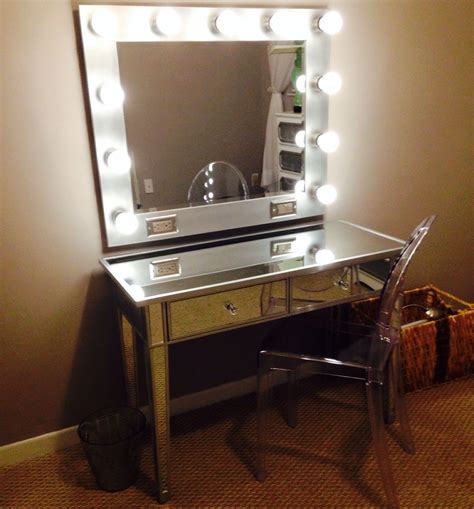 But you can avoid the hustle of wires. My DIY Vanity Mirror AFTER - with LED lights, for a LOT ...