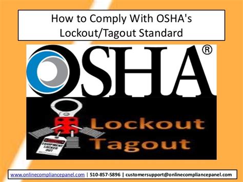 How To Comply With Oshas Lockouttagout Standard