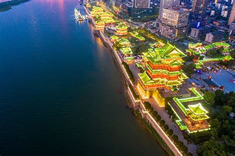 Night View Of Tengwang Pavilion In Nanchang Jiangxi Ancient Chinese