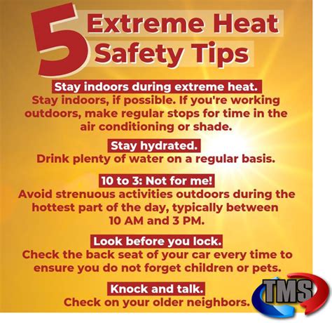 Heat Safety Tips Printable