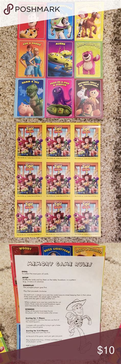 Disney Pixar Memory Game Toy Story 3 Characters With