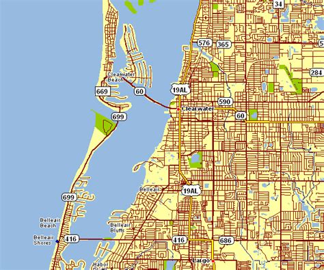 City Map Of Clearwater