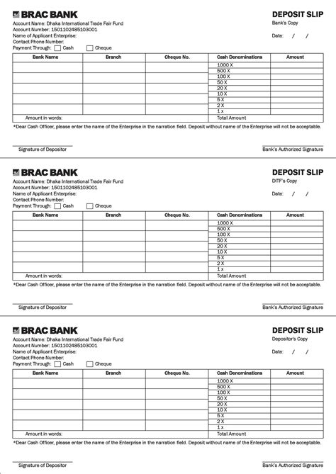 Hdfc Bank Deposit Slip Fillable Dynamic Printable Direct Deposit Form