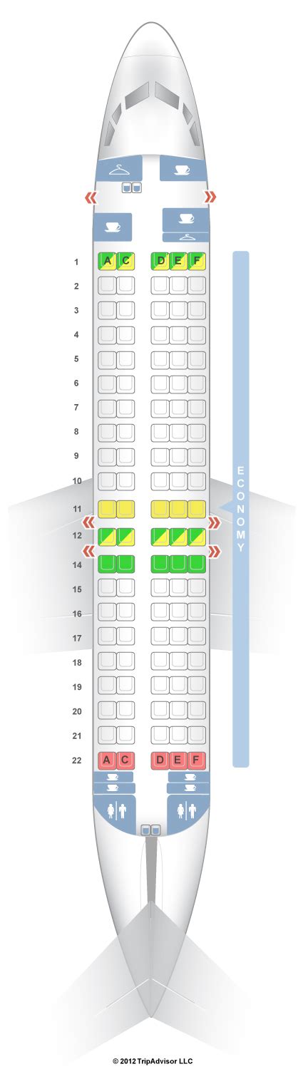 Seatguru Seat Map Austrian Fokker 100 100