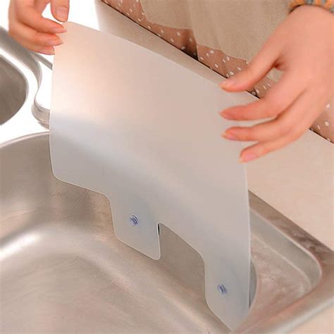 Dqice Silicone Sink Water Splash Guard With Suction Cups For Kitchen