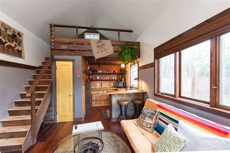 Living In A Shoebox Tour Of A Hand Crafted Rustic Tiny House In