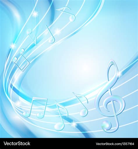 Blue Abstract Notes Music Background Royalty Free Vector