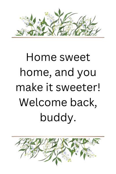 Welcome Home Quotes For Friends Friendshipsy