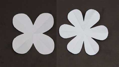 How To Make Easy 4 And 6 Petal Paper Flowers 🌸 Diy Very Simple Petals