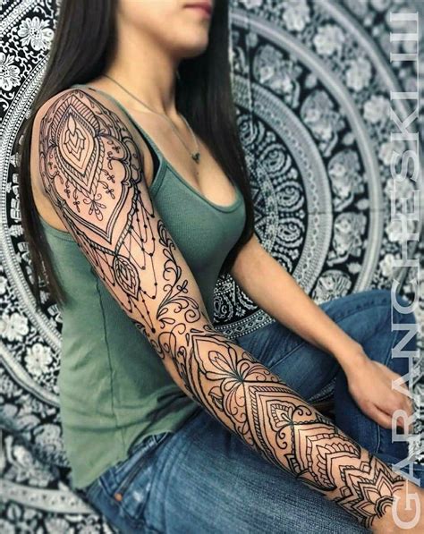 Pin By Maria Babed On Tatts Henna Tattoo Sleeve Tattoo Sleeve Designs Full Sleeve Tattoos