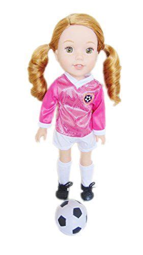 my brittanys pinkwhite soccer outfit for american girl dolls wellie wishers check out the