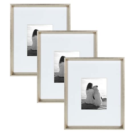 Kate And Laurel Calter Modern Wall Picture Frame Set Silver 16x20