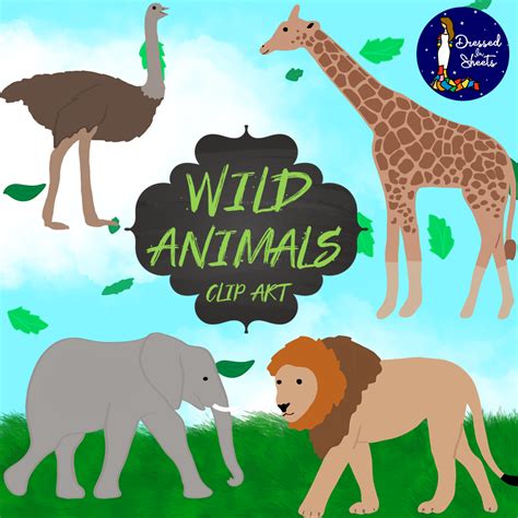 Wild Animals Clip Art Made By Teachers
