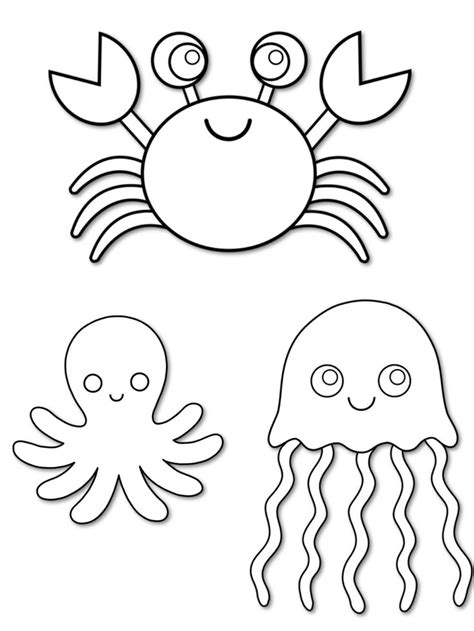Select from 35970 printable coloring pages of cartoons, animals, nature, bible and many more. Sea creatures | Coloring pages & Basic patterns/templates ...