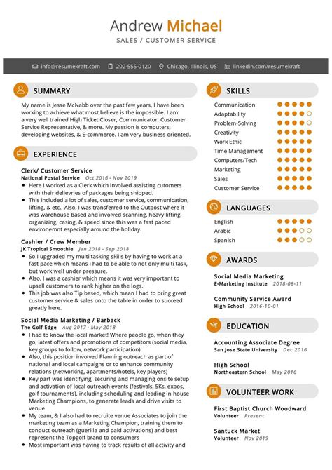 50+ Good CV Examples with Writing Guide 2021 - ResumeKraft