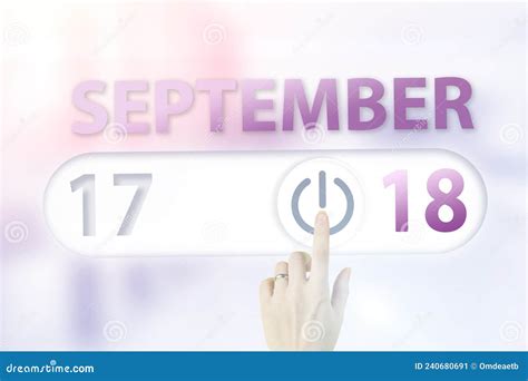 September 18th Day 18 Of Month Calendar Datehand Finger Switches