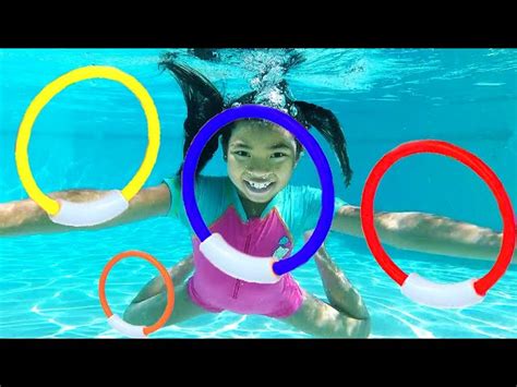 Kids Swimming Pool Challenge Pretend Play With Emma Videos For Kids