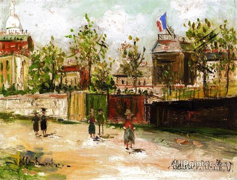 Maurice Utrillo The Moulin De La Galette In Montmartre Oil Painting