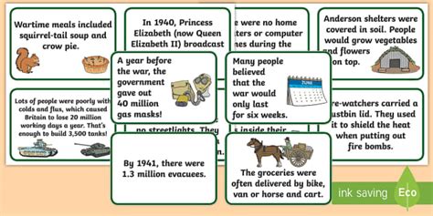 The Second World War Facts Flashcards Ks2 Twinkl