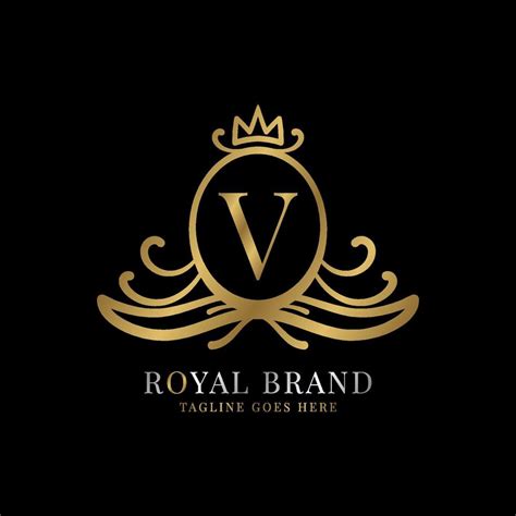 Letter V Royal Crest Vector Logo Design For Vintage Brand And Beauty