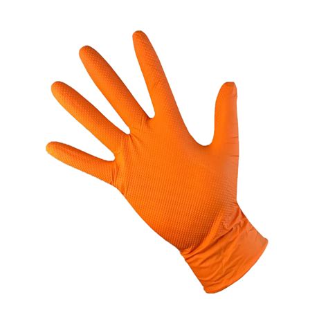 Orange T Grip Nitrile Powder Free Gloves 10 Boxes Disposable Gloves