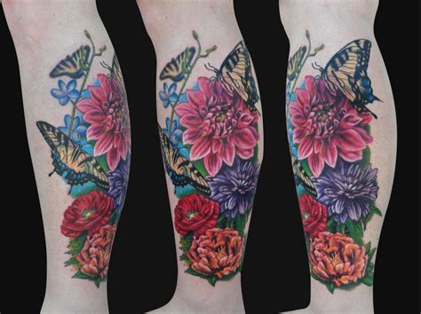 Collage calligraphy & pens all visual arts. Flower Leg Tattoos | Leg Sleeve Tattoos - Designs and ...