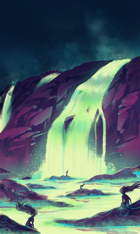 Artstation Surreal Waterfall
