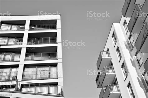 Modern Apartment Buildings Facade Of A Modern Apartment Building Black
