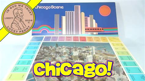Chicago Scene Vintage Board Game 1977 Groovy Games Monopoly Style