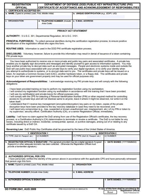 Download Fillable Dd Form 2841
